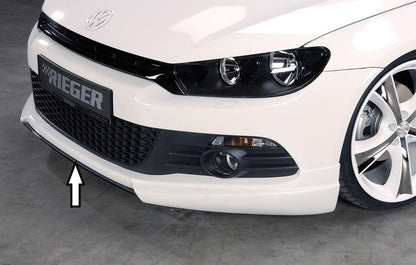 VW Scirocco 3 (13) Rieger Spoilerschwert für Spoilerlippe 14100 mittig, für Spoilerlippe, ABS, Carbon-Look, 
inkl. Montagezubehör, ABE