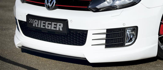 VW Golf 6 GTD Rieger Spoilerschwert für Spoilerlippe 59520/59525 mittig, für Spoilerlippe, ABS, Carbon-Look, 
inkl. Montagezubehör