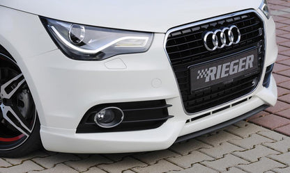 Audi A1 (8X) Rieger Spoilerschwert für Spoilerlippe 44100 mittig, ABS, Carbon-Look, für Fzg. ohne S-Line Exterieur, 
inkl. Montagezubehör, ABE