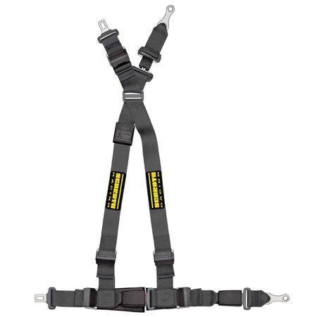 VW Bora (1J) Schroth Gurt Quick Fit, schwarz, rechts, Flock gel  schwarz, rechts, Flock gelb