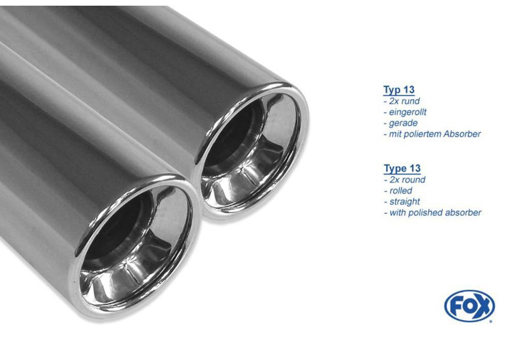 BMW 3er E46 FOX ESD li./re. 4x76mm Typ13, BMW E46 BMW E46 320d  2.0l Diesel 100/110kW links, rechts, 4x76mm (Typ 13), Edelstahl, 
inkl. Montagezubehör, Gutachten