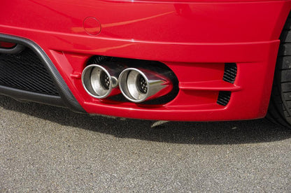 Audi TT (8J) Rieger ESD Audi TT (8J), nur 3,2 V6 184kW Typ 17, li./re. je Seite 2x100mm links, rechts, seitl. versetzt, mit Absorber, 2x100mm, für RIEGER-Heckansatz, 
Edelstahl, Inklusive Montagematerial, Gutachten,