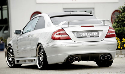 Mercedes CLK (W209) Rieger ESD li/re 4x115x85mm Typ32 CLK (W209) Coupe 1.8l K 120/125kW  2.6l 125kW  3.0l 170kW  3.2l.... links, rechts, 4x115x85mm, für RIEGER-Heckansatz, Edelstahl, 
inkl. Gutachten