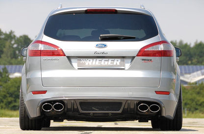 Ford Mondeo (BA7) Rieger ESD, li./re., Ford Mondeo (BA7) Turnier 4 x 115x85mm, Typ 32, rechts, links, mit Prägung, für RIEGER-Heckansatz, 2x115x85mm, Edelstahl, 
inkl. Gutachten