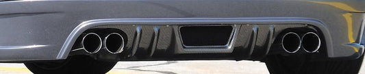 VW Touran (1T) FOX ESD li/re 4x76mm Typ 10, VW Touran (1T) 1.4l 55/66kW 1.6l 75/85kW 2.0l FSI 110kW 1.9TDI... links, rechts, 4x76mm, seitl. versetzt, mit Prägung, für RIEGER-Heckansatz, Edelstahl, 
inkl. Montagezubehör, Gutachten