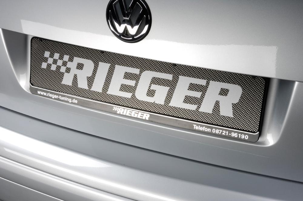 Aufkleber  Rieger  silber für Kennzeichenauflage