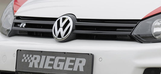 VW Golf 6 Kühlergrill VW Golf 6   R  incl. R-Emblem für Spoilerstoßstange, schwarz glänzend