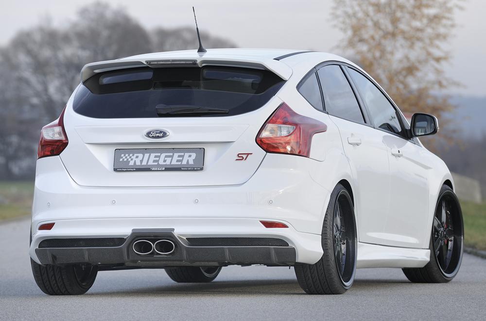 Ford Focus 3 ST Wolf Auspuffanlage ab Turbo m.Doppelendrohr mittig 2x 120x90mm, Ford Focus 3 ST, 2,0i Eco-Boost 184kW mittig, (2x120x90mm oval), Edelstahl, 
inkl. Montagezubehör, Gutachten