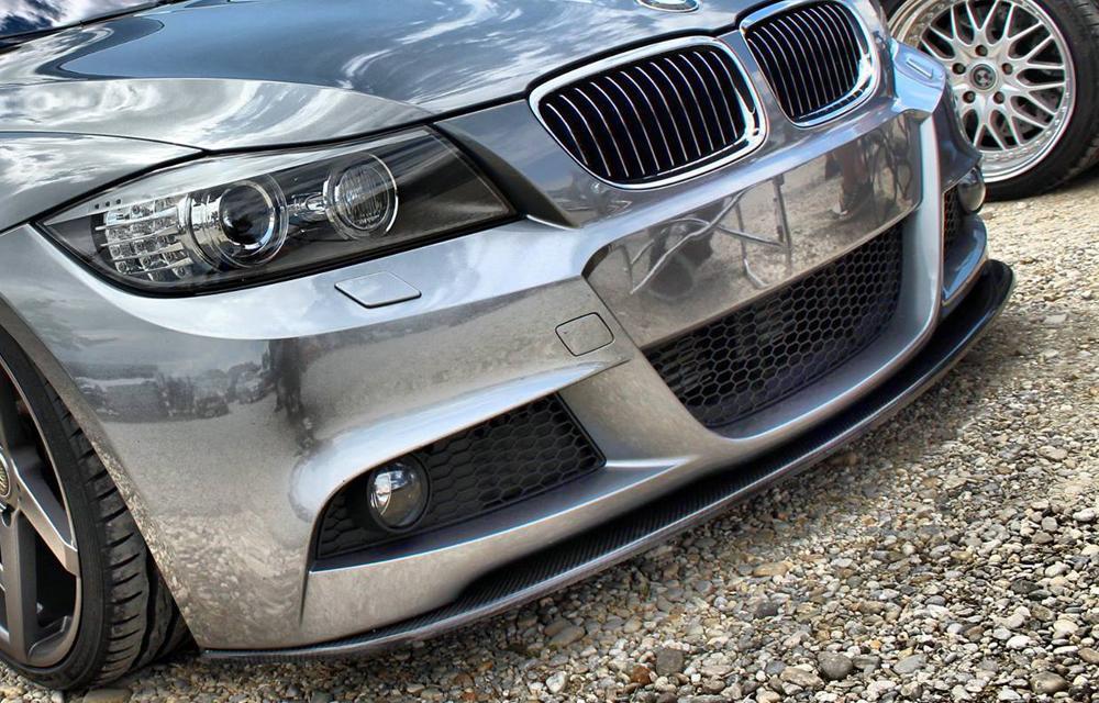 BMW 3er E90 Carbon Spoilerschwert für BMW 3er E90/E91 nur für orig. M-Paket Frontschürze Carbon, für Fzg. mit M-Technik, 
inkl. Montagezubehör, Gutachten