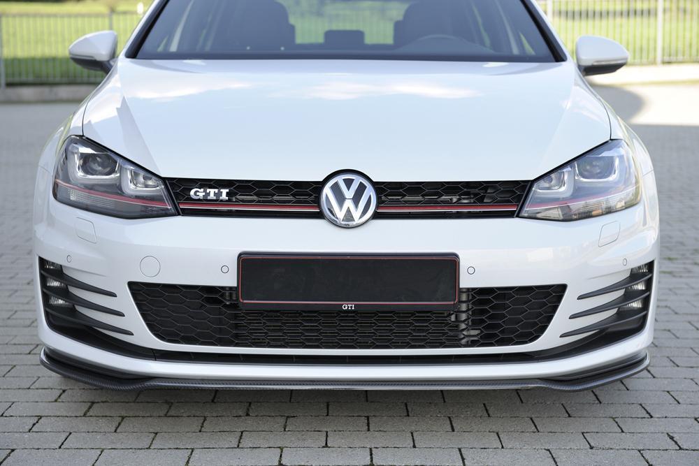 VW Golf 7 GTD Carbon Spoilerschwert für VW Golf 7 GTI / GTD nur für orig. Frontschürze Carbon, 
inkl. Montagezubehör, Gutachten