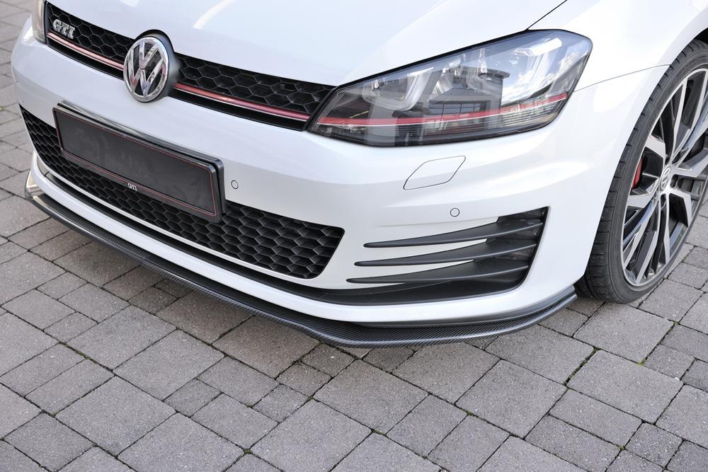 VW Golf 7 GTD Carbon Spoilerschwert für VW Golf 7 GTI / GTD nur für orig. Frontschürze Carbon, 
inkl. Montagezubehör, Gutachten