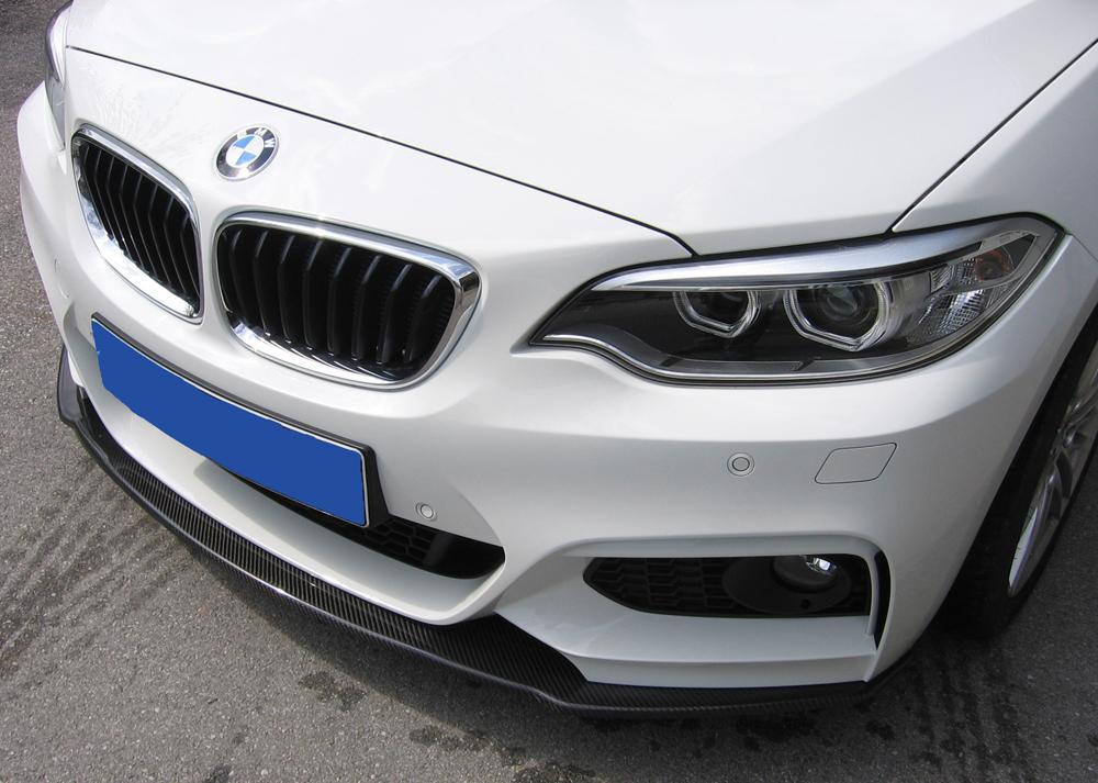 BMW 2er F22  (1C) Carbon Spoilerschwert für BMW 2er F22 nur für orig. M-Paket Frontschürze Carbon, für Fzg. mit M-Technik, 
inkl. Montagezubehör, Gutachten