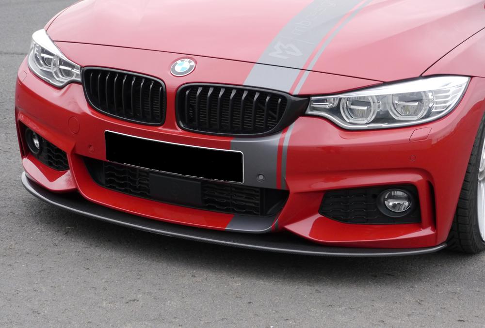 BMW 4er F32  (3C) Carbon Spoilerschwert für BMW 4er F32/F33/F36 nur für orig. M-Paket Frontschürze Carbon, für Fzg. mit M-Technik, 
inkl. Montagezubehör, Gutachten