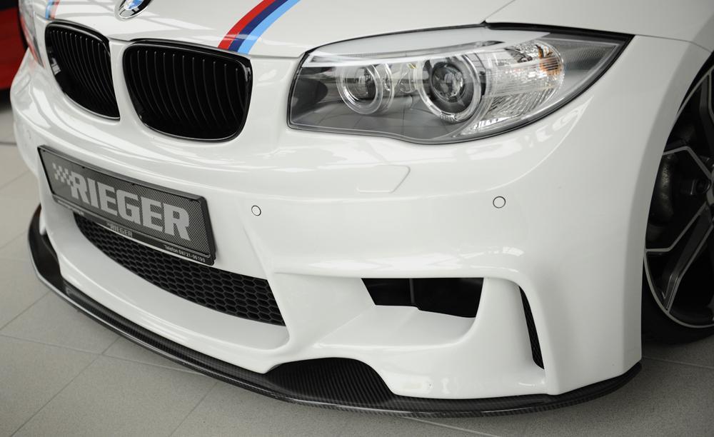 BMW 1er E81  (187/1K2/1K4) Carbon Spoilerschwert für BMW 1er, E81-E88 für RIEGER Spoilerstoßstange 35030/31/32/33/41/42 für Spoilerstoßstange, Carbon, 
inkl. Montagezubehör, Gutachten