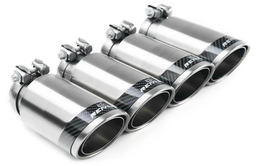 Remus ER-Set li/re je 2x Ø 84 mm Carbon Race mit einstellbarem Kugelanschluss für Remus Sportendschalldämpfer