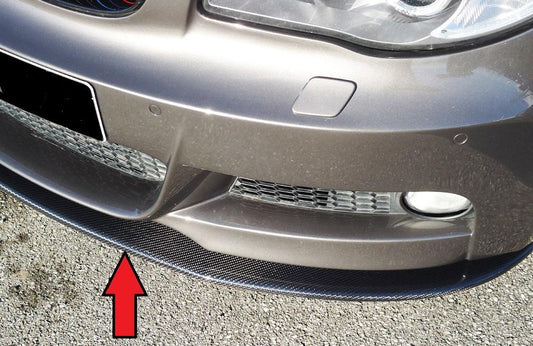 BMW 1er E82, E88  (182 / 1C) Carbon Spoilerschwert für BMW 1er, E82/88 nur für orig. M-Paket Frontschürze Carbon, für Fzg. mit M-Technik, 
inkl. Montagezubehör, Gutachten