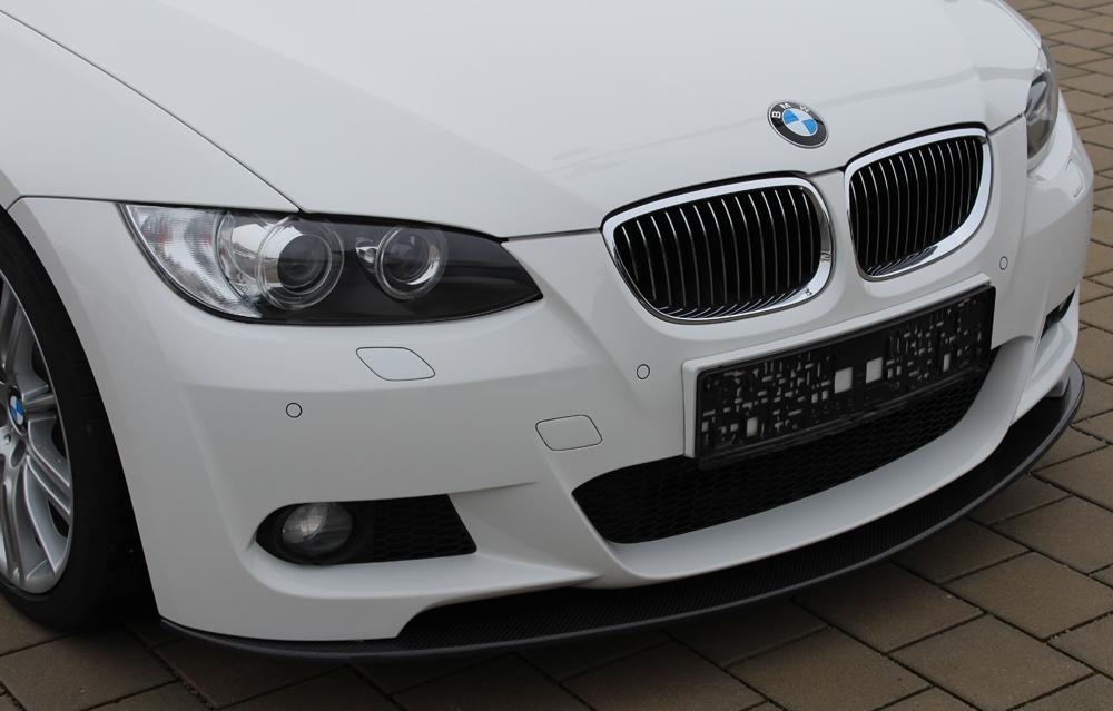 BMW 3er E92 Carbon Spoilerschwert für BMW 3er E92/E93 nur für orig. M-Paket Frontschürze Carbon, für Fzg. mit M-Technik, 
inkl. Montagezubehör, Gutachten