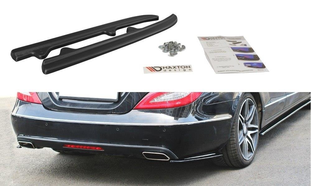 Heck Ansatz Flaps Diffusor für Mercedes CLS C218 schwarz matt