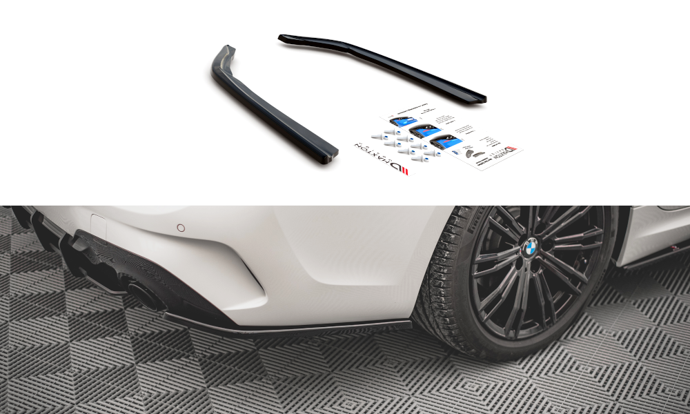 Heck Ansatz Flaps Diffusor V.2 für BMW 3er G20 / G21 M-Paket Carbon Look