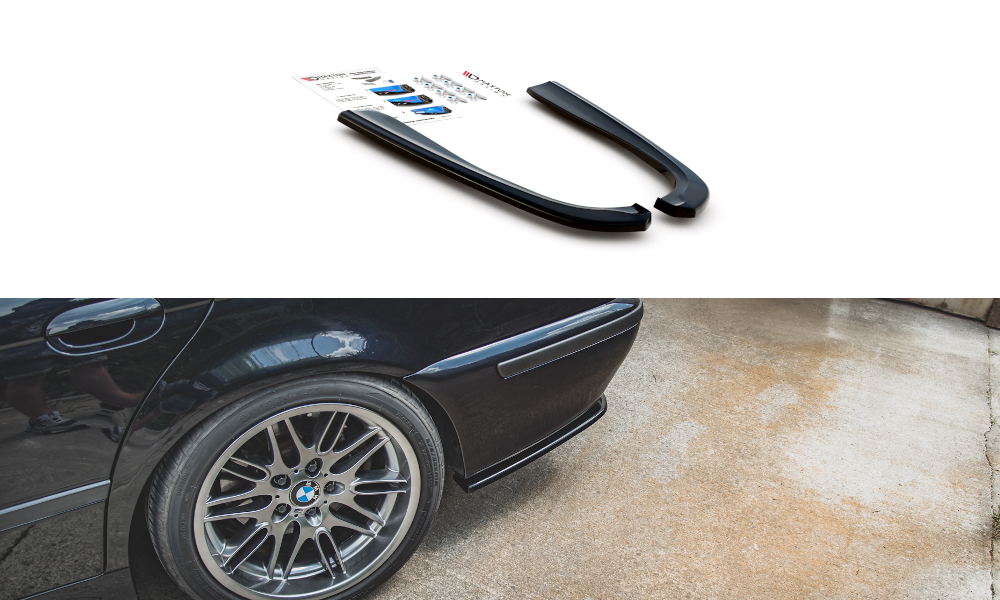 Heck Ansatz Flaps Diffusor für BMW M5 E39 Carbon Look