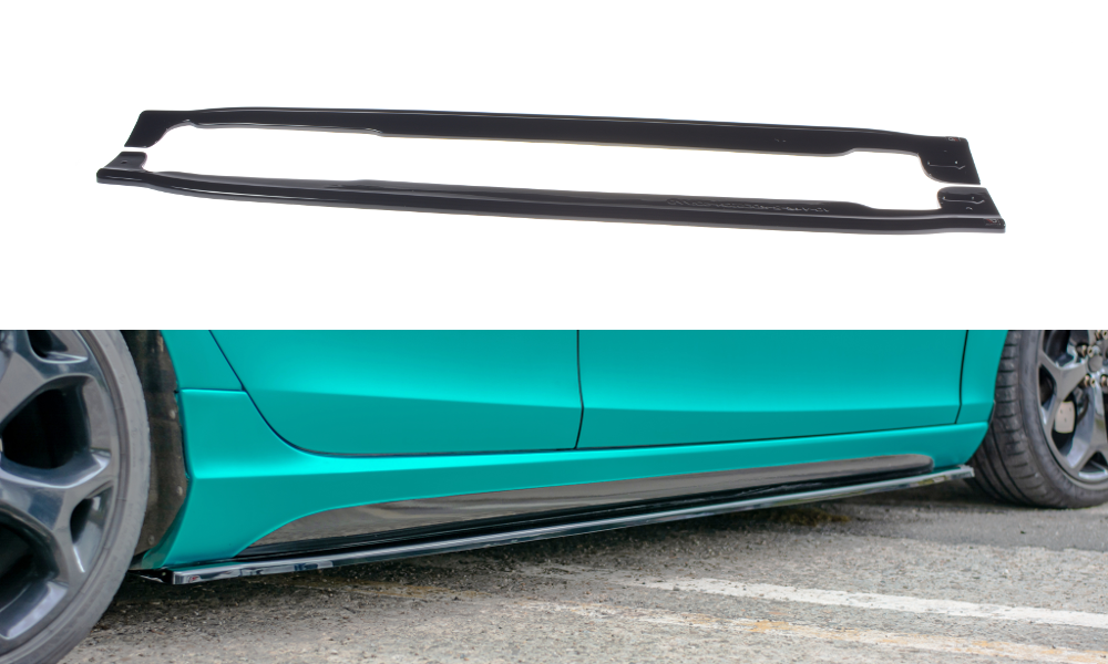 Seitenschweller Ansatz für Volvo V40 R-design Carbon Look