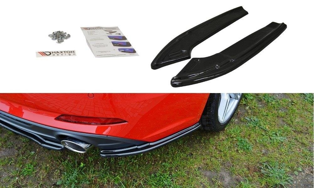 Heck Ansatz Flaps Diffusor für Audi A5 S-Line F5 Coupe schwarz matt