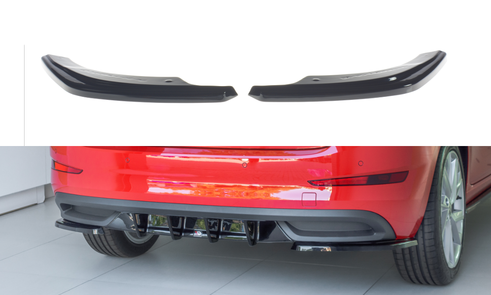 Heck Ansatz Flaps Diffusor für Skoda Scala schwarz matt