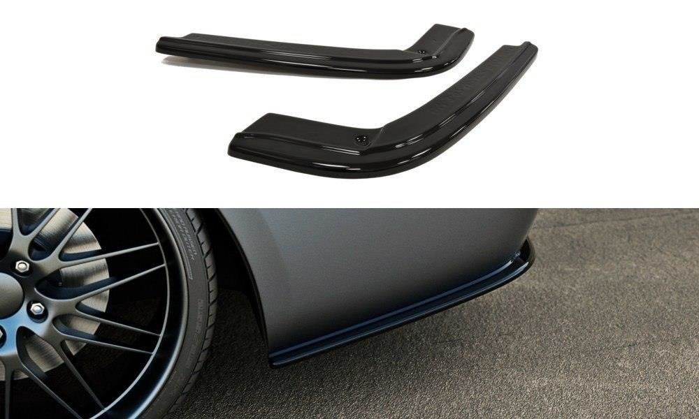Heck Ansatz Flaps Diffusor für BMW 3er E92 M Paket Carbon Look