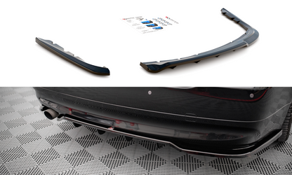 Mittlerer Diffusor Heck Ansatz DTM Look für BMW 3er Limousine E90 schwarz matt