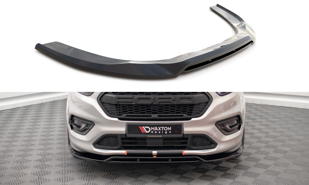 Front Ansatz für Ford Transit Custom ST-Line Mk1 Facelift schwarz Hochglanz