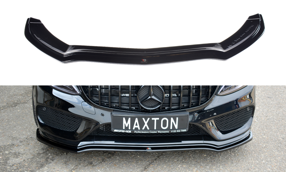 Front Ansatz V.1 für MERCEDES- BENZ C43 AMG W205 schwarz matt