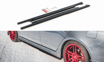 Seitenschweller Ansatz für V.2 für Honda Accord Mk7 Type-S Carbon Look