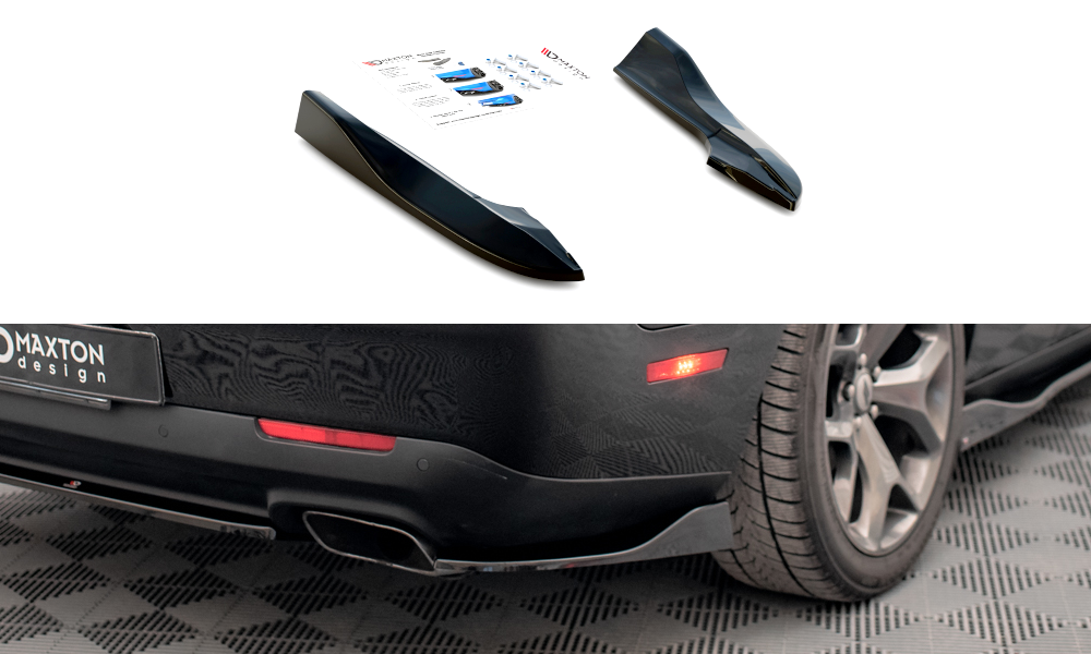 Heck Ansatz Flaps Diffusor für Dodge Challenger RT Mk3 Facelift schwarz matt