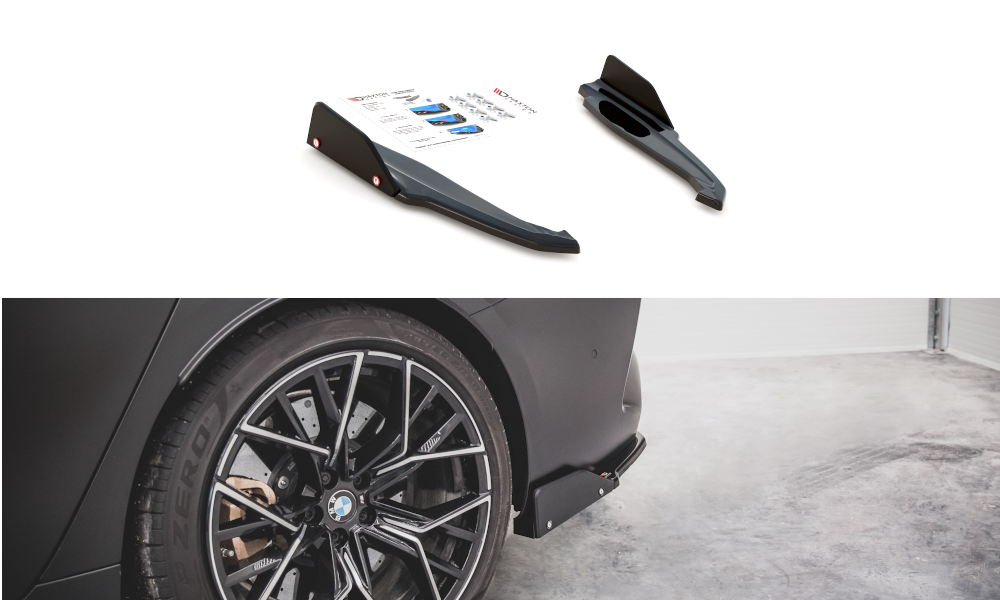 Heck Ansatz Flaps Diffusor +Flaps für V.1 BMW M8 Gran Coupe F93