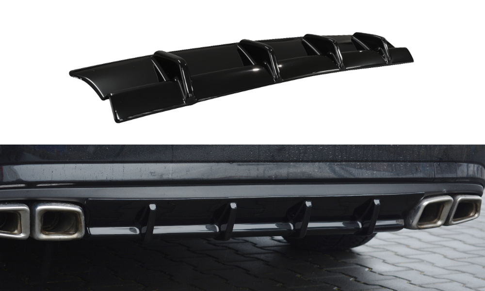 Diffusor Heck Ansatz für Mercedes E63 AMG W212  schwarz matt