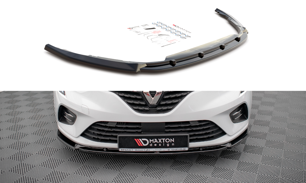 Front Ansatz V.2 für Renault Clio Mk5 schwarz Hochglanz