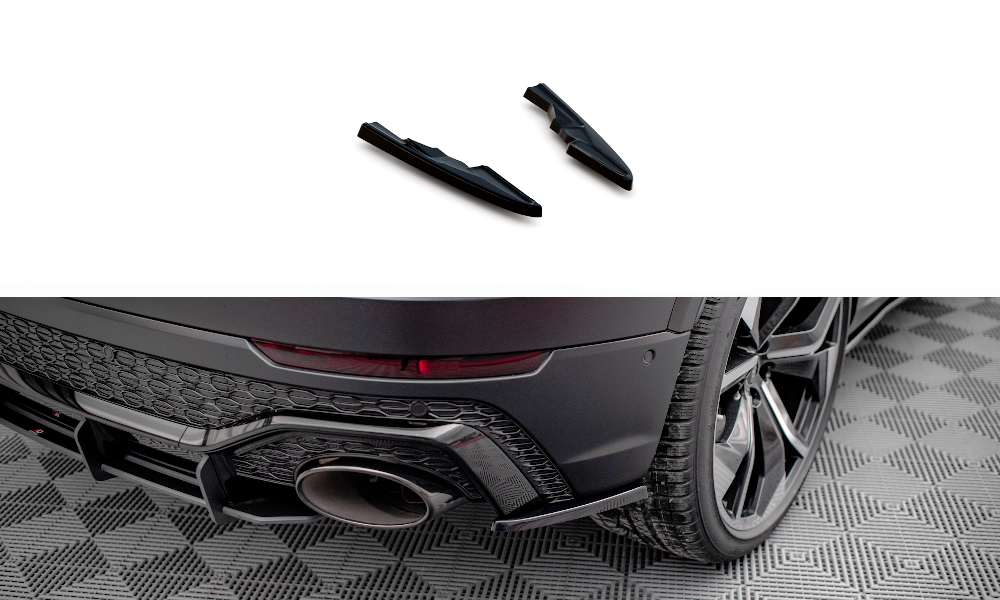 Heck Ansatz Flaps Diffusor für Audi RSQ8 Mk1 schwarz matt