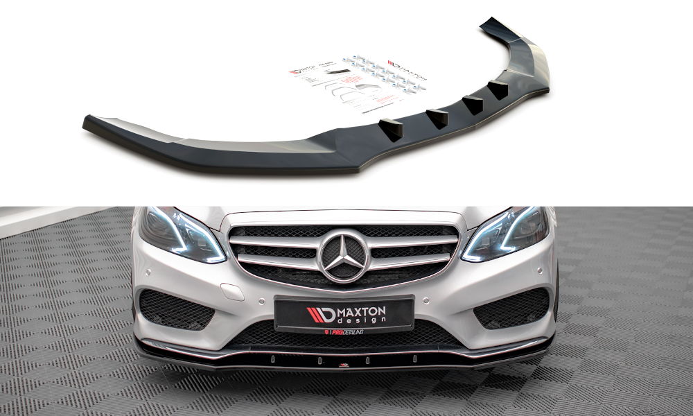 Front Ansatz V.1 für Mercedes-Benz E AMG-Line Limousine W212 Facelift schwarz matt