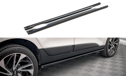 Seitenschweller Ansatz für Hyundai ix35 Mk1 schwarz Hochglanz