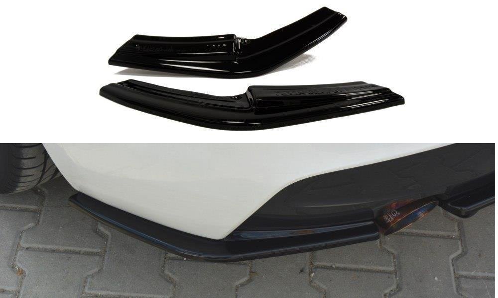 Heck Ansatz Flaps Diffusor für BMW 1er F20/F21 M-Power (vor Facelift) schwarz matt