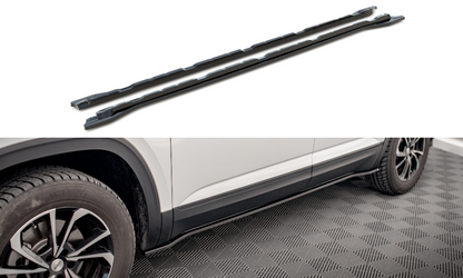 Seitenschweller Ansatz für Volkswagen Atlas Cross Sport schwarz Hochglanz
