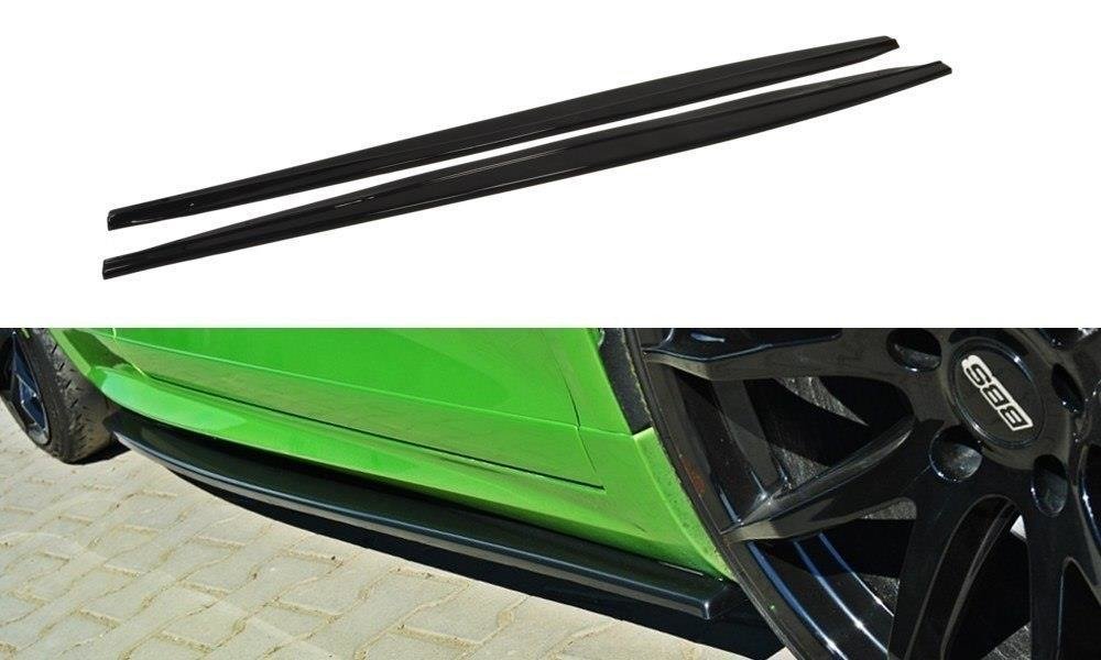 Seitenschweller Ansatz für VW SCIROCCO R schwarz Hochglanz