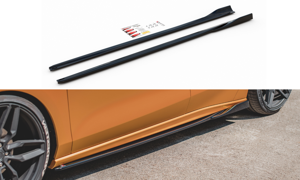 Seitenschweller Ansatz für V.4 Ford Focus ST / ST-Line Mk4 schwarz matt