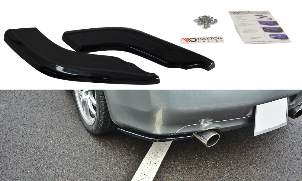 Heck Ansatz Flaps Diffusor für INFINITI G35 COUPE schwarz Hochglanz