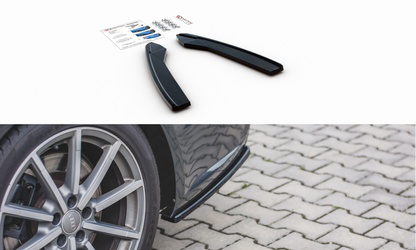 Heck Ansatz Flaps Diffusor für Audi S6 / A6 S-Line C7 FL schwarz matt