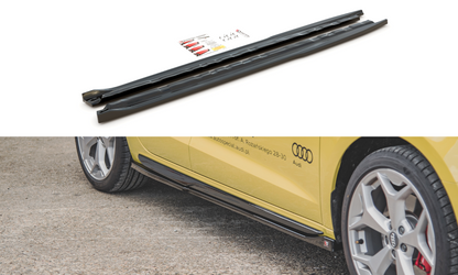 Seitenschweller Ansatz für Audi A1 S-Line GB schwarz matt