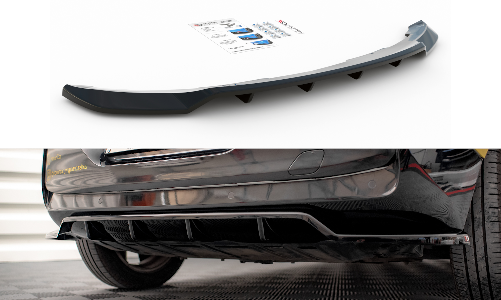 Mittlerer Diffusor Heck Ansatz DTM Look für BMW i3 Mk1 Facelift Carbon Look
