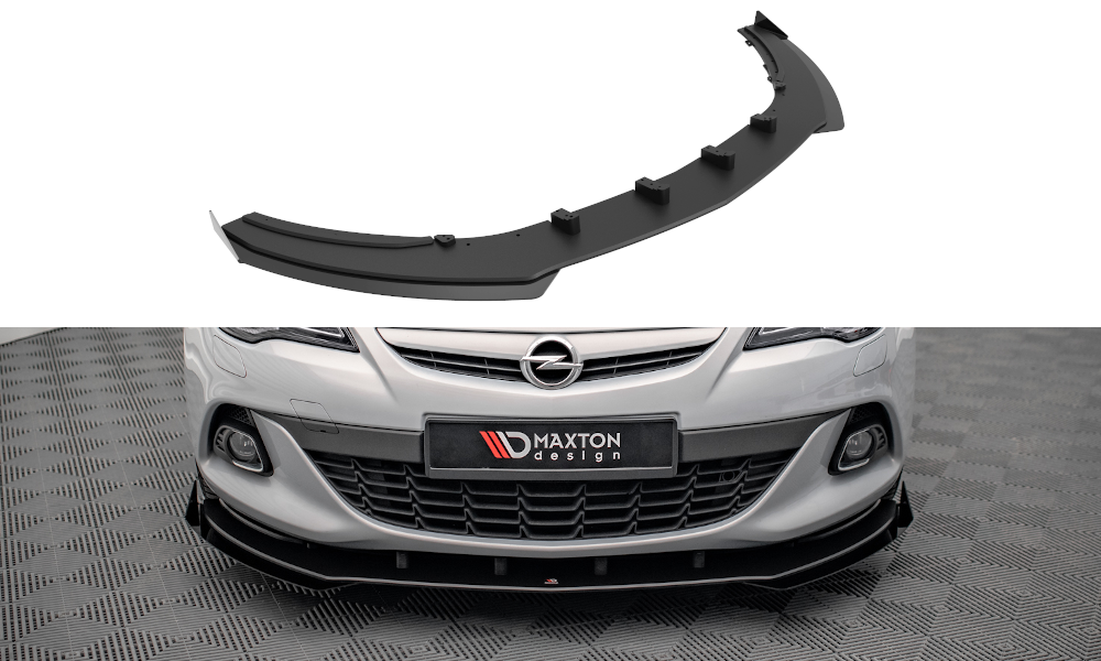 Street Pro Front Ansatz für +Flaps für V.1 + Flaps Opel Astra GTC OPC-Line J schwarz Hochglanz