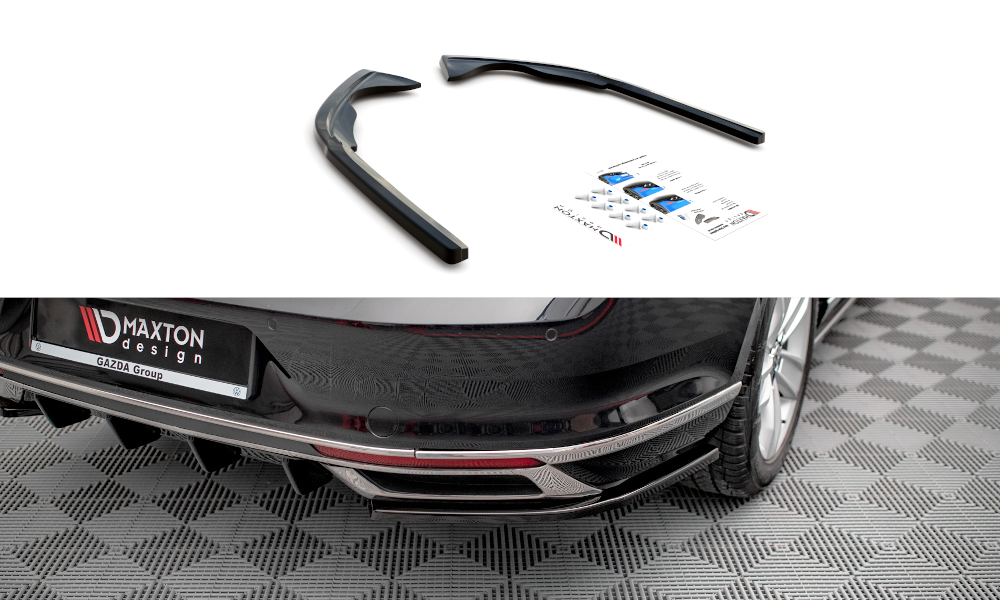Heck Ansatz Flaps Diffusor für Volkswagen Passat B8 Facelift schwarz matt