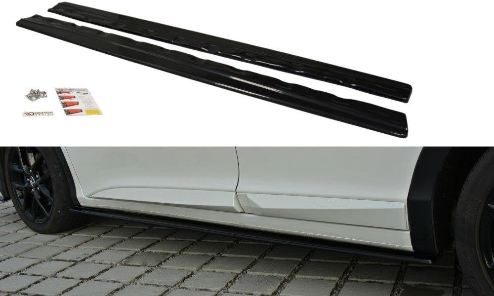 Seitenschweller Ansatz für Honda Civic Mk9 Facelift Carbon Look